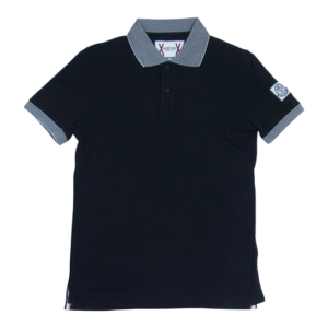 モンクレール ガムブルー 袖ワッペン ボーダー切替 半袖 ポロシャツ 買取実績