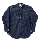 New Manual ニューマニュアル #005 LV DENIM WESTERN SHIRTS ONE-WASHED ワンウォッシュ デニムウエスタン シャツ 画像