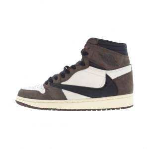 ナイキ CD4487-100 トラヴィススコット エアジョーダン1 レトロ ハイ スニーカー ブラウン 買取実績 画像