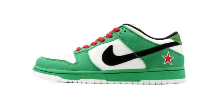 ダンクLOW SB  ハイネケン　美品 ナイキ ダンクの名作「NIKE DUNK LOW PRO SB HEINEKEN」の価格が高騰中