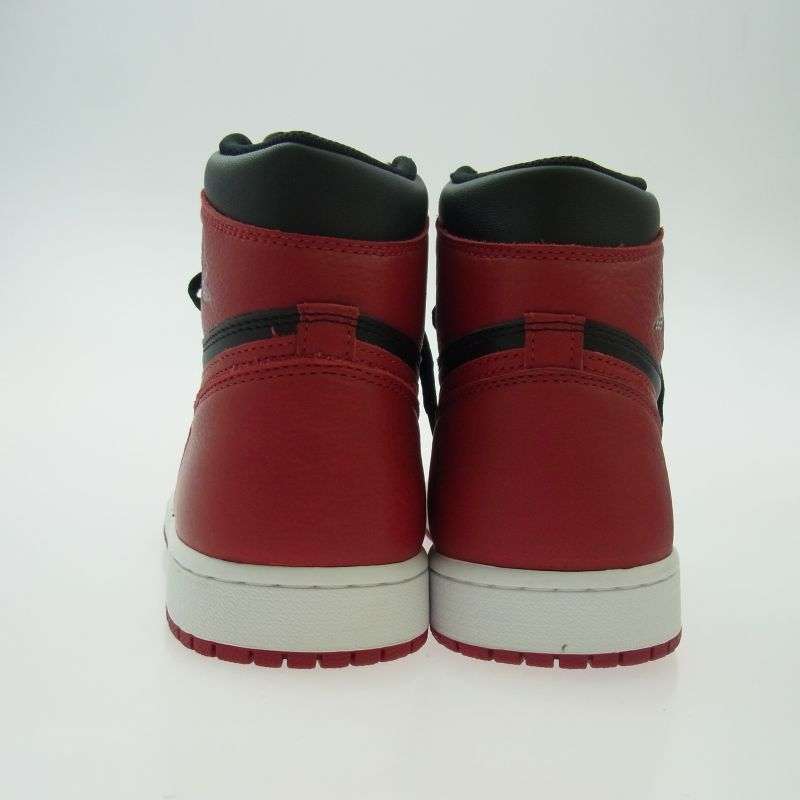 ナイキ 555088-001 【フェイクバスターズ鑑定済】Air Jordan 1 Retro High OG Bred Banned エアジョーダン 1 レトロ ハイ OG ブレッド ハイカット スニーカー 買取実績 画像