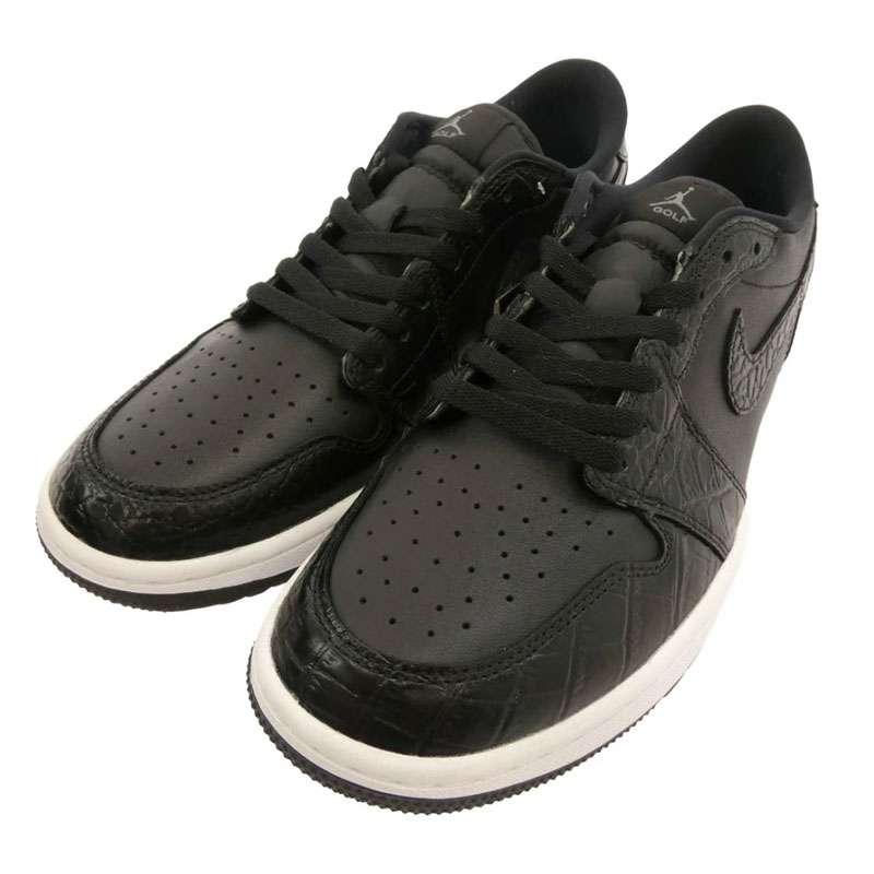 ナイキ DD9315-003 Air Jordan 1 Low Golf Black Crocodile Skin エアジョーダン1 ロー ゴルフ ブラック クロコダイル スキン スニーカー 買取実績 画像