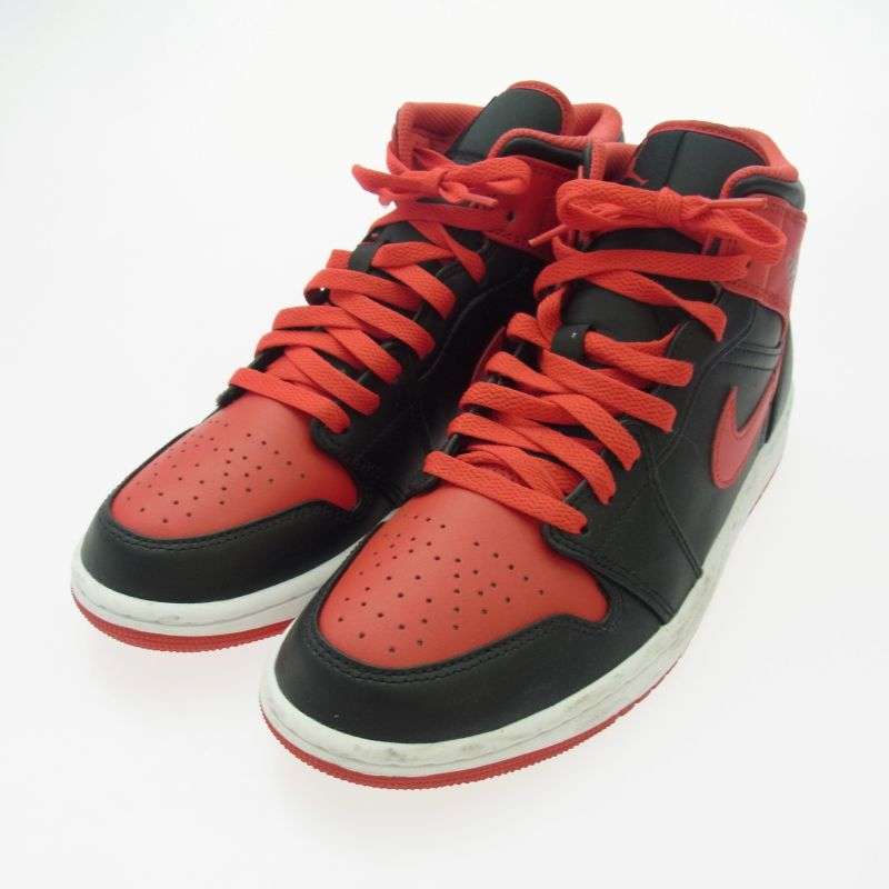 ナイキ DQ8426-060 Air Jordan 1 Mid Bred Toe エアジョーダン1 ミッド ブレッドトゥ ハイカット スニーカー 買取実績 画像