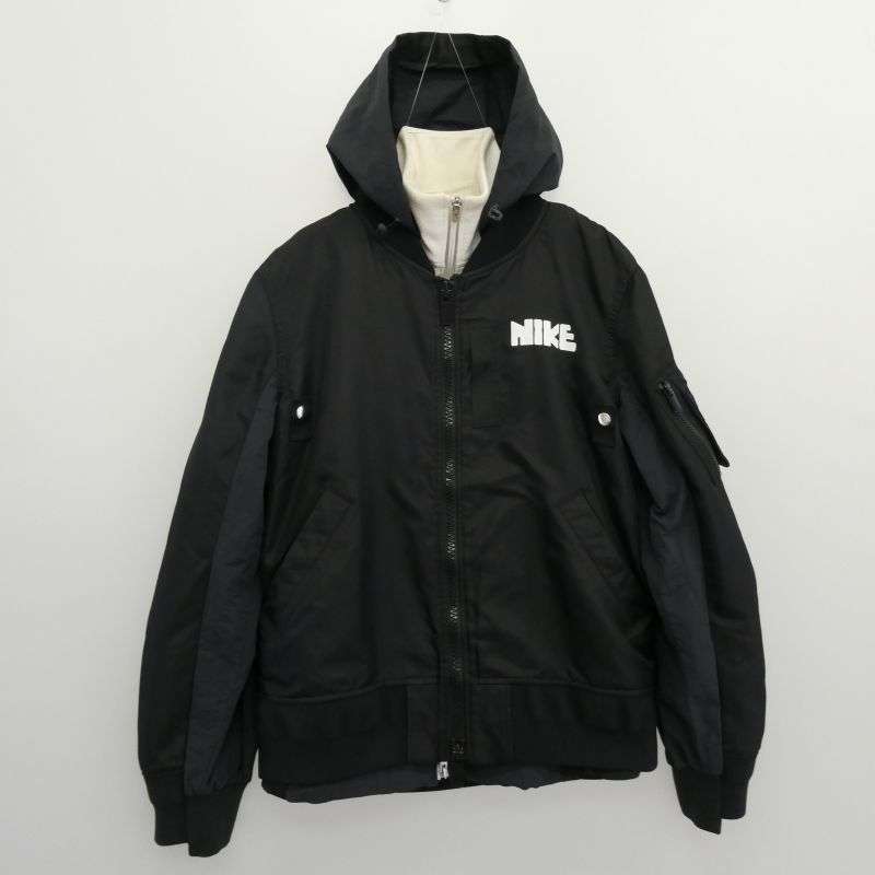 ナイキ 21AW CZ4678-010 × サカイ レイヤード MA-1 ボンバー ジャケット ブルゾン 買取実績 画像