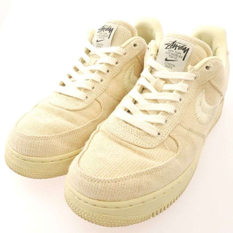 ナイキ CZ9084-200 × Stussy ステューシー Air Force 1 Low Fossil Stone エアフォース 1 ローカットスニーカー 買取実績 画像