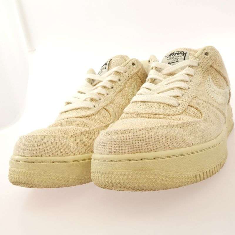 ナイキ CZ9084-200 × Stussy ステューシー Air Force 1 Low Fossil Stone エアフォース 1 ローカットスニーカー 買取実績 画像