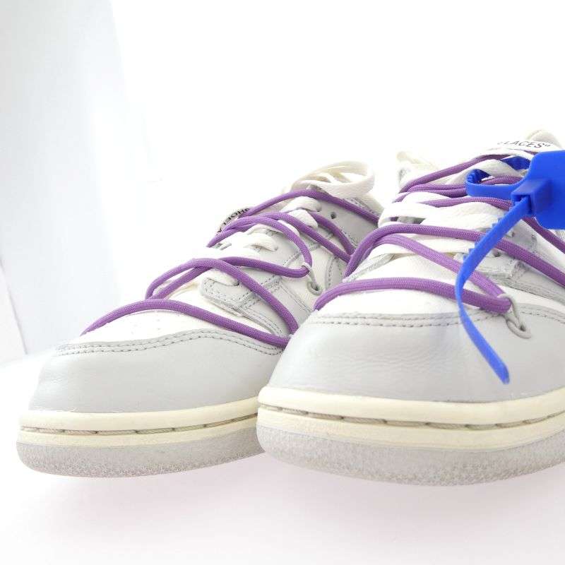 ナイキ DM1602-107 ×OFF WHITE DUNK LOW SAIL NEUTRAL GRAY オフホワイト ダンク ニュートラル グレー ローカット スニーカー 買取実績 画像