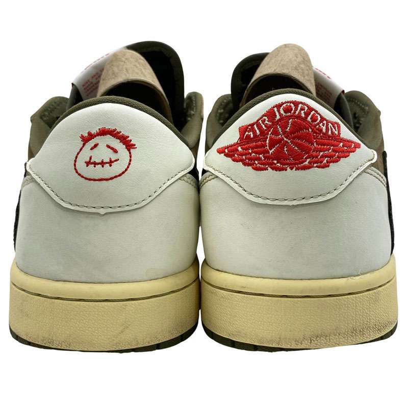 ナイキ DM7866-200 フェイクバスターズ鑑定済 × TRAVIS SCOTT AIR JORDAN 1 LOW OG SP Reverse Olive トラヴィススコット エアジョーダン1 ロー OG SP リバースオリーブ スニーカー 買取実績 画像