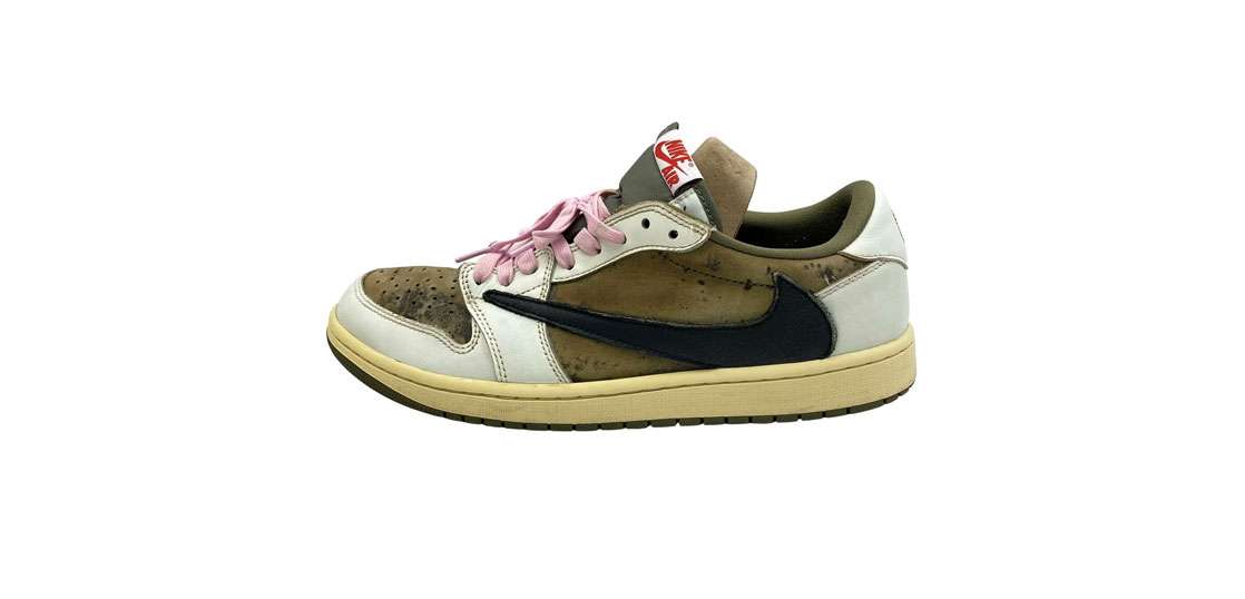 ナイキ DM7866-200 フェイクバスターズ鑑定済 × TRAVIS SCOTT AIR JORDAN 1 LOW OG SP Reverse Olive 買取実績