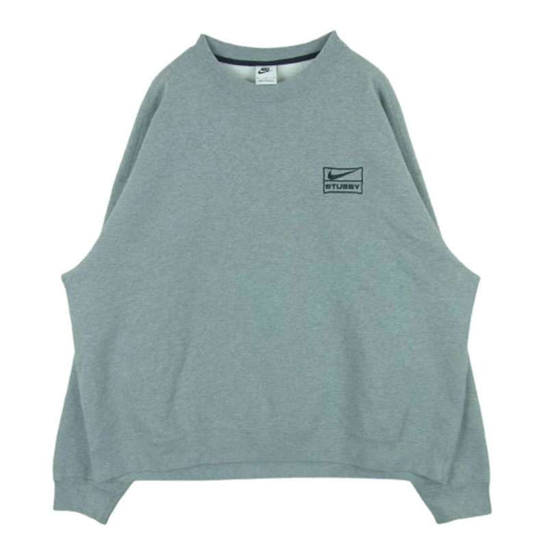 ナイキ DO9337-063 STUSSY ステューシー FLEECE CREW GREY ロゴ刺繍 フリース クルーネック スウェット トレーナー 買取実績 画像