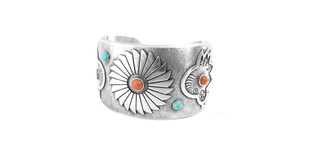 ノーバートペシュラカイ サンゴ ターコイズ シルバー バングル 買取実績