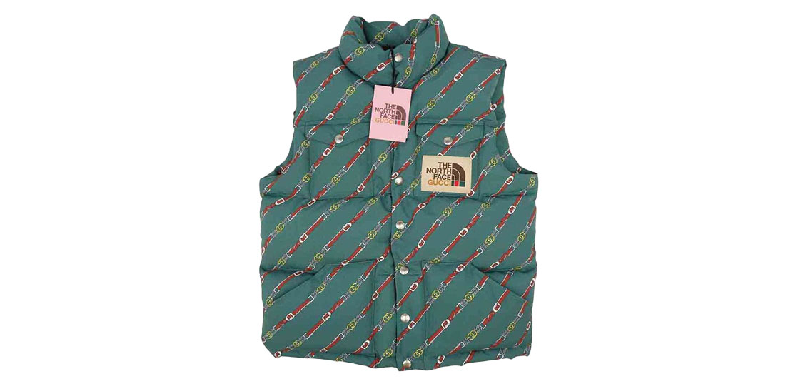 ノースフェイス ×グッチ 20AW 649244 XAABS ダブルジープリント ナイロン ベスト コラボ 買取実績