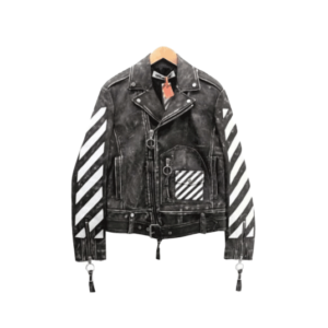 オフホワイト アロープリント ダブル レザー ジャケット 買取実績