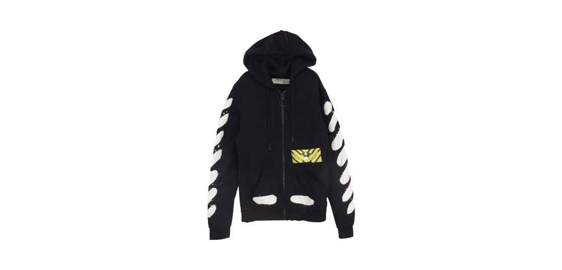 オフホワイト ジップ プリント パーカー ブラック 買取実績