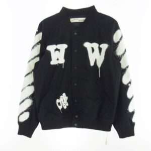 オフホワイト スプレーロゴ スタジアム ジャケット ブルゾン 買取実績