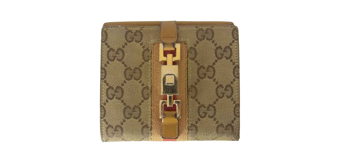 グッチ シェリーライン ジャッキー Ｗホック GGキャンバス 二つ折り 財布 買取実績