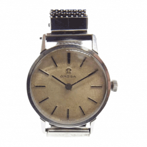オメガ 512850 手巻き 2針 シルバーダイヤル フレックス バンド シルバー 買取実績