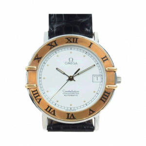 オメガ K18YG コンステレーション 裏スケ オートマチック レザーバンド ウォッチ ブラック ゴールド 買取実績