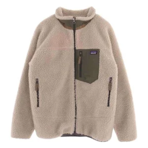 90s USA製 パタゴニア キッズ シェルドシンチラ ボアフリース ジャケット USED USA製 KIDS 80s 90s PATAGONIA シェルドシンチラジャケット 14歳