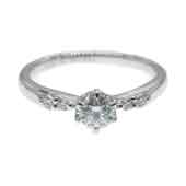 プラチナ ラザール ダイヤモンド ドリルトン PT950 ダイヤモンド リング 0.2CT 画像
