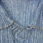 プリーツプリーズ イッセイミヤケ プリーツ加工 デニム転写プリント プルオーバー ブラウス 買取実績 画像