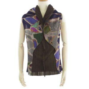 プリーツプリーズ イッセイミヤケ PP33-JK734 2003年 ガラパゴス諸島 宝石 幾何学模様プリント ノースリーブトップス カットソー 買取実績