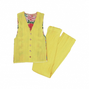 プリーツプリーズ PP81-JE850 プリーツ加工 おめでた プリント ベスト パンツ セットアップ 買取実績