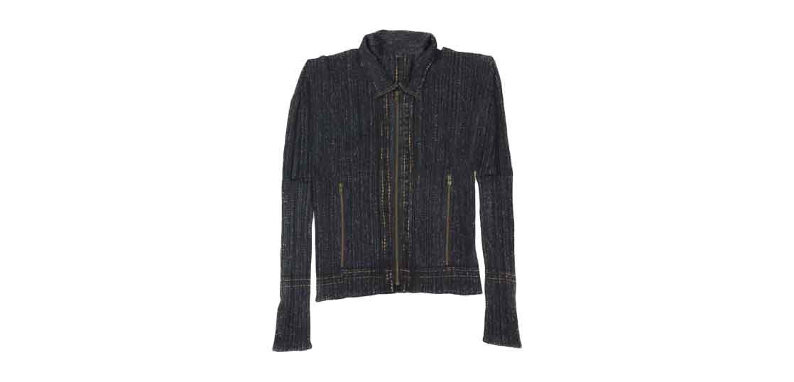 プリーツプリーズ PP94-JD643 プリーツ加工 デニム プリント 転写 ジップ ジャケット  買取実績