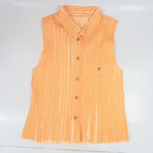 プリーツプリーズ イッセイミヤケ PP22-JE851 プリーツ加工 ギンガムチェック 転写 ノースリーブ ブラウス カットソー 買取実績