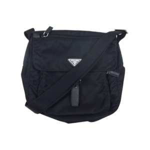 プラダ 1BD994 トライアングル ロゴプレート ナイロン フラップ ベルト ショルダーバッグ ブラック 買取実績