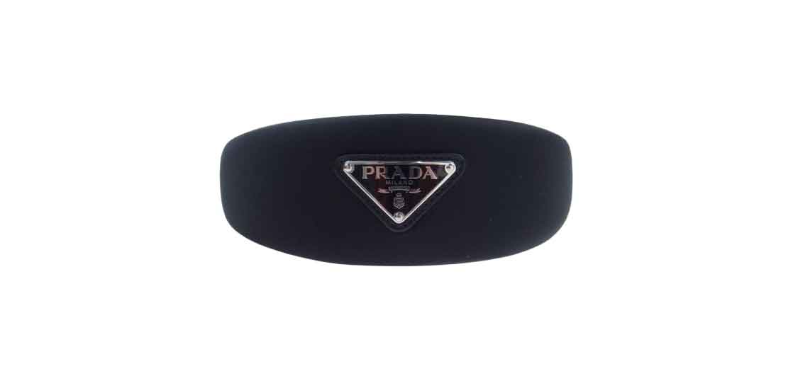 プラダ Re-Nylon トライアングルロゴプレート カチューシャ ヘッドバンド ブラック 買取実績