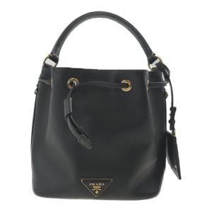 プラダ ハンドバッグ 1BE032 サフィアーノ レザー 巾着 ロゴ 2way バケット ショルダー 買取実績