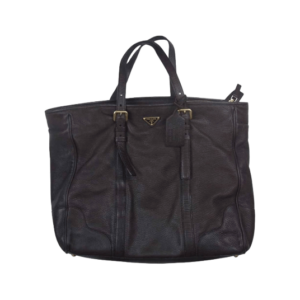 プラダ 三角プレート レザー トート バッグ ブラウン 買取実績