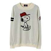 サイコバニー × PEANUTS ジャガードクルーネックニット 画像