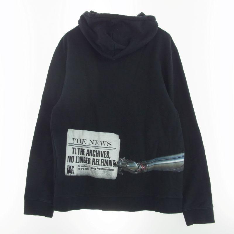 ラフシモンズ 15AW 152-182 robot hand hoodie バックプリント RSパッチ付き ジップアップ スウェット パーカー 買取実績 画像