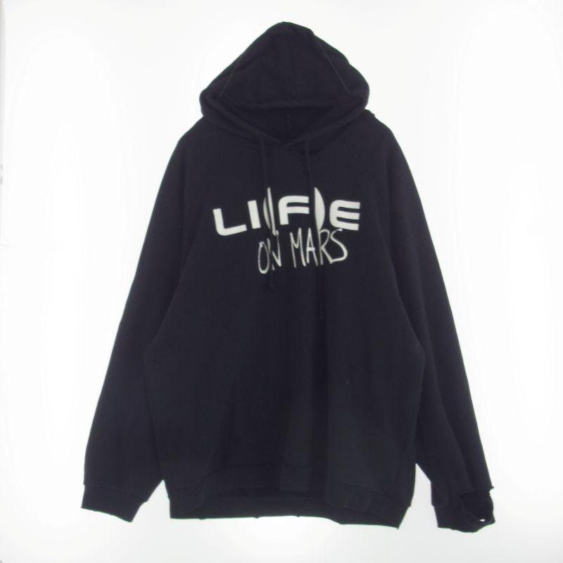 ラフシモンズ 20AW 19004-00099 Oversized printed hoodie Life On Mars オーバーサイズ ダメージ パーカー 買取実績 画像