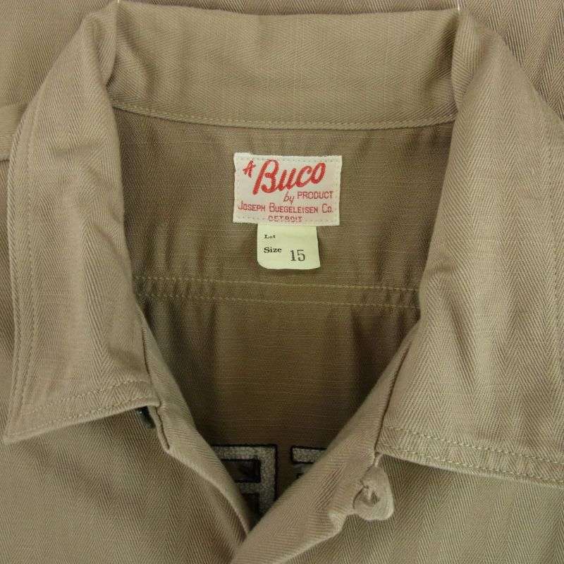 リアルマッコイズ BS16101 BUCO ブコ ANDERSON C.C. クラブシャツ ヘリンボーンツイル ワッペン付 長袖 シャツ 買取実績 画像