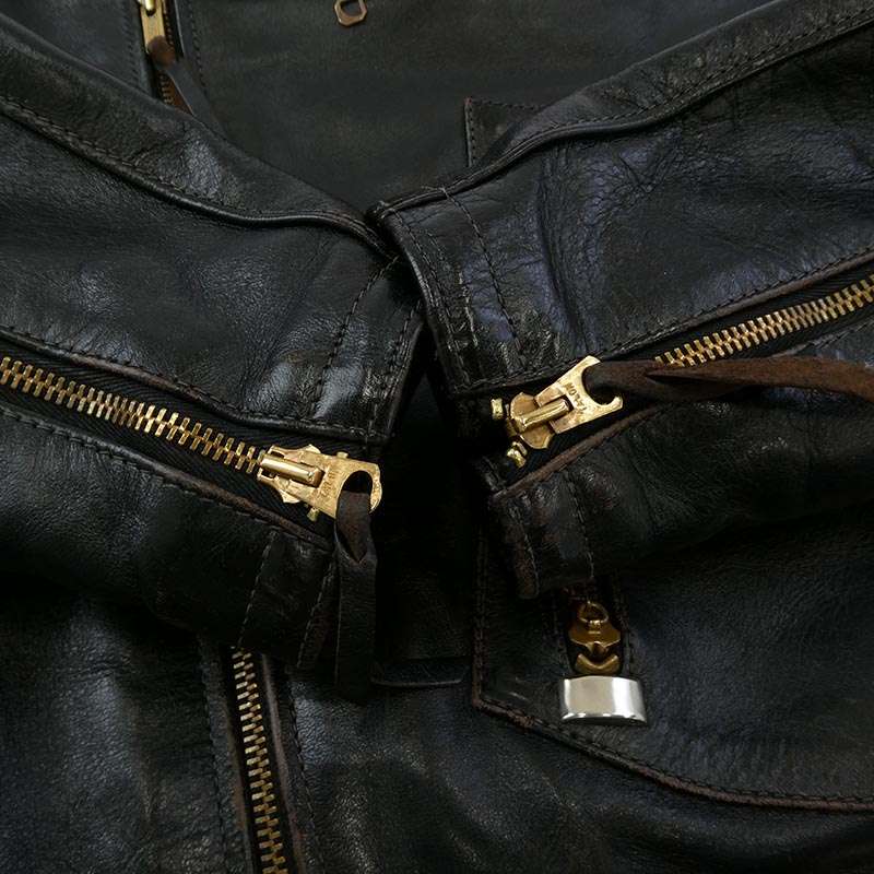 リアルマッコイズ BUCO J-82 PADDED JACKET 茶芯 ホースハイド パデッド ダブル ライダース ジャケット 買取実績 画像