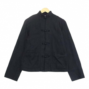 専用 定価20万円 コムデギャルソン 菊立体花刺繍 チャイナジャケット 12AD BLACK COMME des GARCONS 総柄 チャイナジャケット 買取実績