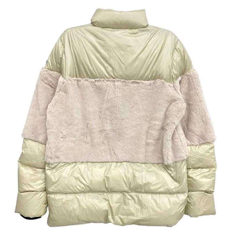 AKM × SNOWMAN スノーマン BOND SILVERGREY CREAM フェイクファー 切替 ダウンジャケット 買取実績 画像