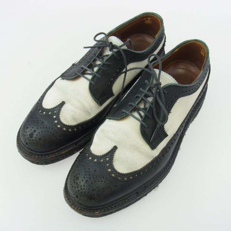 オールデン 97670 BEAMS別注 ビームス ロングウイングチップ スエード切替 レザー シューズ 買取実績 画像