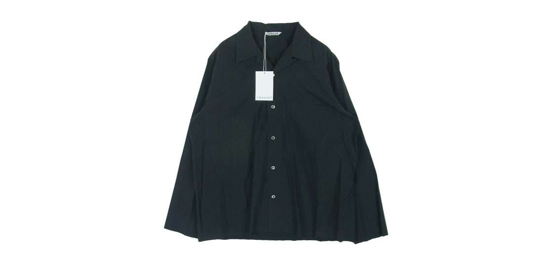 オーラリー 17SS A7SS01WC SELVEDGE WEATHER CLOTH OPEN COLLARED SHIRTS 買取実績