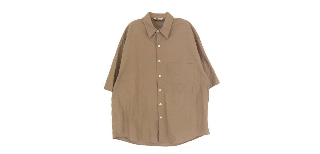 オーラリー 19SS A9SS02TN WASHED FINX TWILL HALF SLEEVED BIG SHIRTS 買取実績