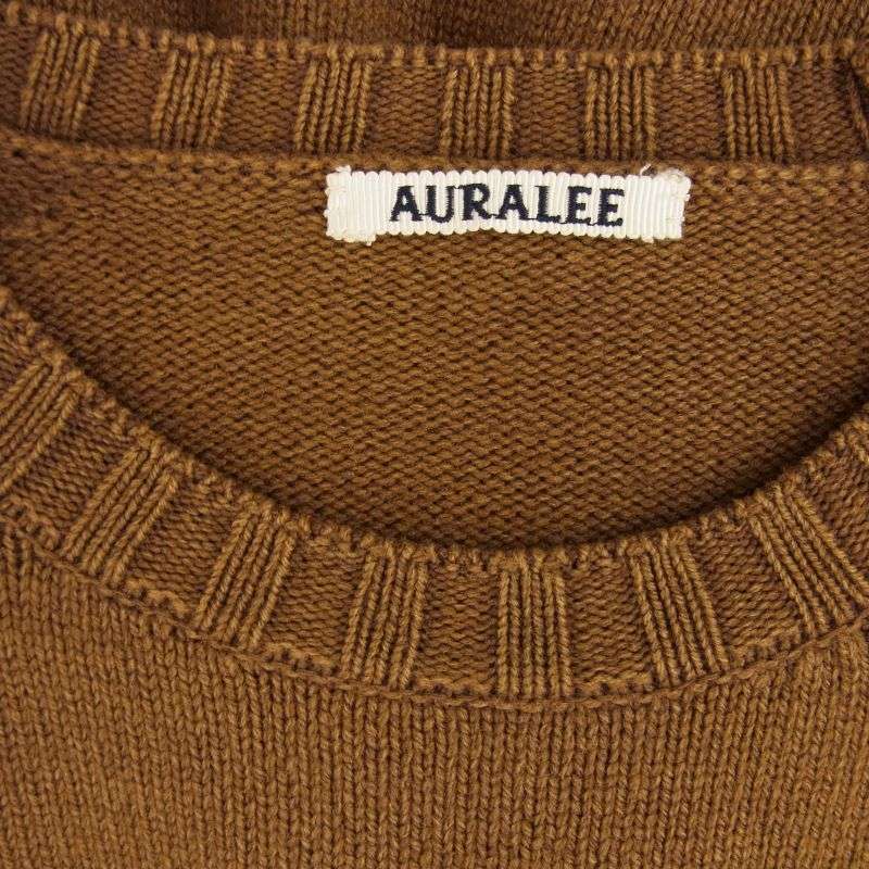 オーラリー 23AW A23AP01SW WASHED FRENCH MERINO KNIT P/O フレンチメリノウール ウォッシュ加工 フレンチメリノ プルオーバー ニット 買取実績 画像