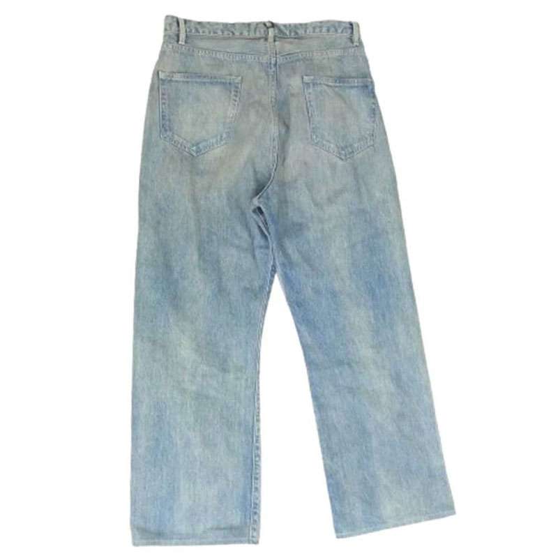 オーラリー 23AW A23AP02DE SELVEDGE FADED LIGHT DENIM PANTS ユーズド加工 ストレートデニムパンツ 買取実績 画像