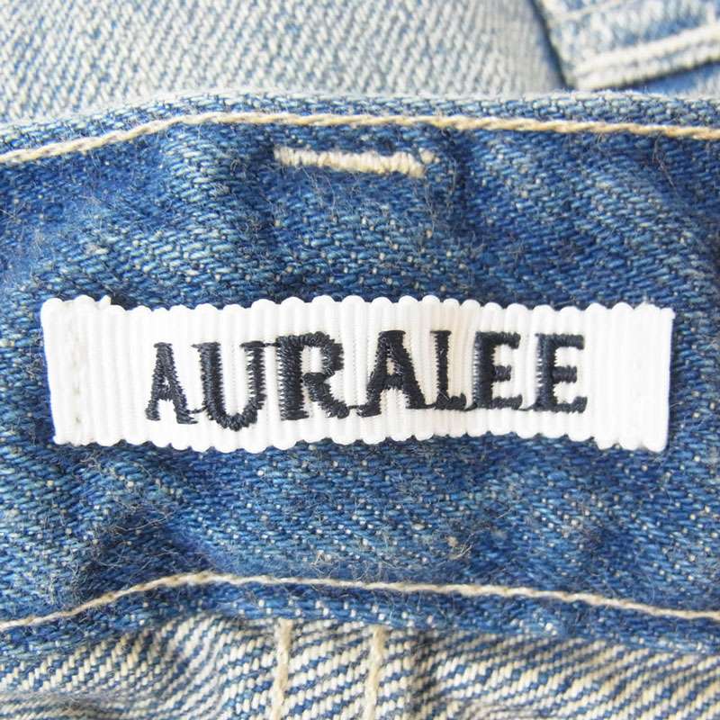 オーラリー 23AW A23AP02DE SELVEDGE FADED LIGHT DENIM PANTS ユーズド加工 ストレートデニムパンツ 買取実績 画像
