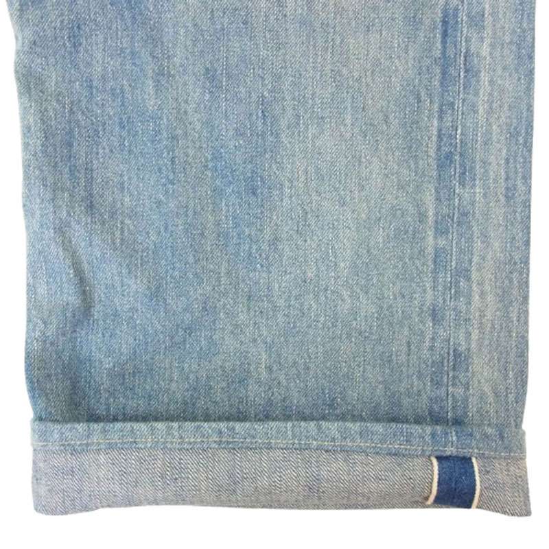 オーラリー 23AW A23AP02DE SELVEDGE FADED LIGHT DENIM PANTS ユーズド加工 ストレートデニムパンツ 買取実績 画像