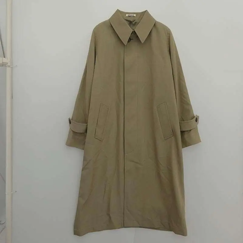 オーラリー 26SS A26SC06MG Light wool max gabardine coat KHAKI 