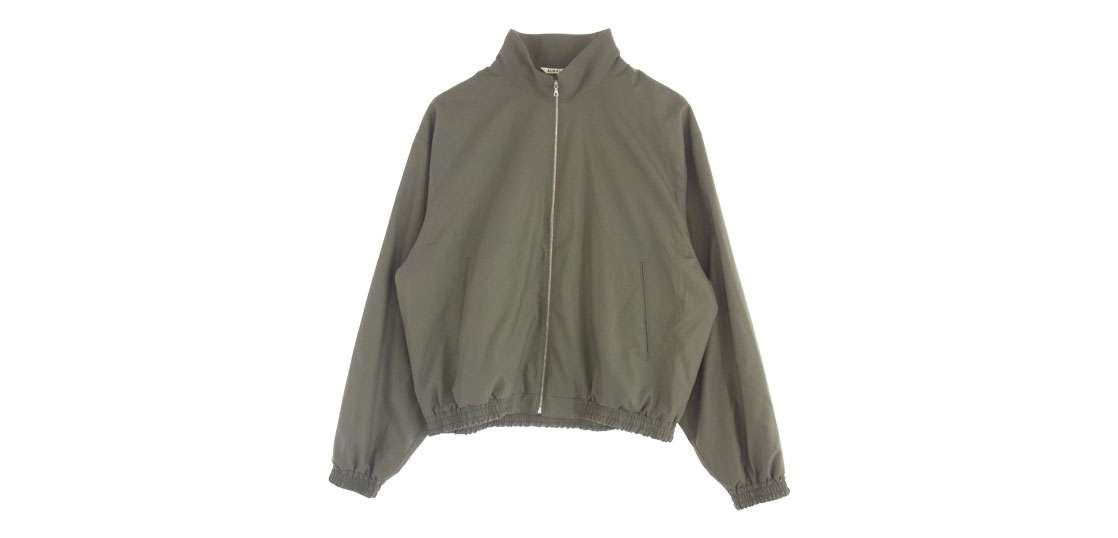 オーラリー　ブルゾン　カーキ　A24AB01WT オーラリー A24AB01WT SUPER FINE TROPICAL WOOL ZIP BLOUSON