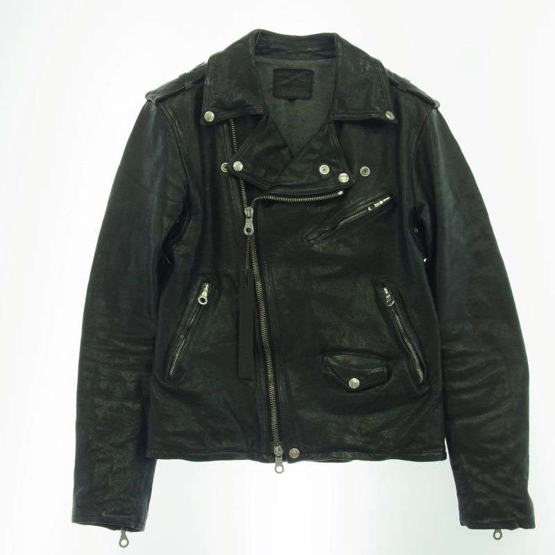 バックラッシュ 1254-19 ITALY SHOULDER GARMENT-DYED JACKET イタリアンショルダー 製品染め セミダブル ライダースジャケット 買取実績 画像